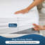 Housse de protection imperméable pour matelas avec dessus matelassé et poche profonde - Protection douce, respirante et silencieuse pour le lit - Housse ajustée pour matelas épais-551457409-550293310