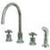 South Beach Double Cross Handle Widespread Kitchen Faucet with Non-Metallic Sprayer