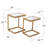 Ismaya Glass Tray Top Nesting Tables