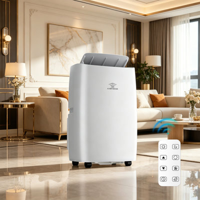 12,000 BTU Portable Air Conditioner With Heater, 4-In-1 AC Unit With Dehumidifier, Sleep Mode, And 3 Fan Speeds - Cools & Heats Up To 750 Sq. Ft.
