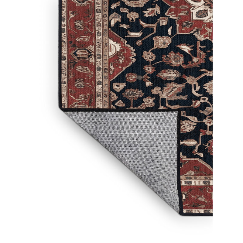 Tapis brun lavable à la machine, Carré 5 pi