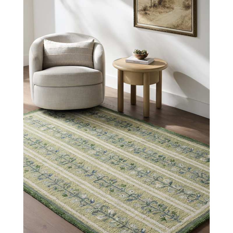 Tapis fait à la main Manor, Rectangle 5 pi x 7 pi 6 po