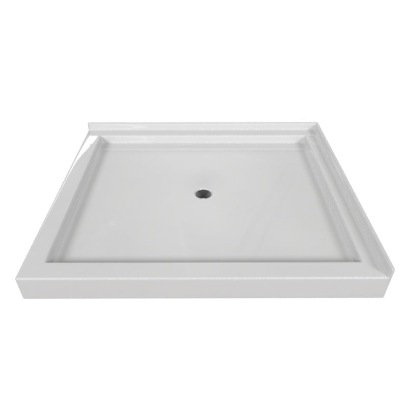 Signature 48'' W 42'' D Rectangular Double Shower Base, White