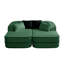 Canapé de 77,2 po en tissu pelucheux sans assemblage de 32,2 po d'épaisseur, sans assemblage, canapé moelleux et confortable, canapé-lit, conception contrastée, esthétique symétrique, pour le salon, vert-1908760446