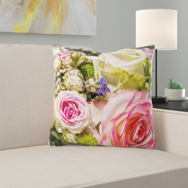 Coussin décoratif fleurs