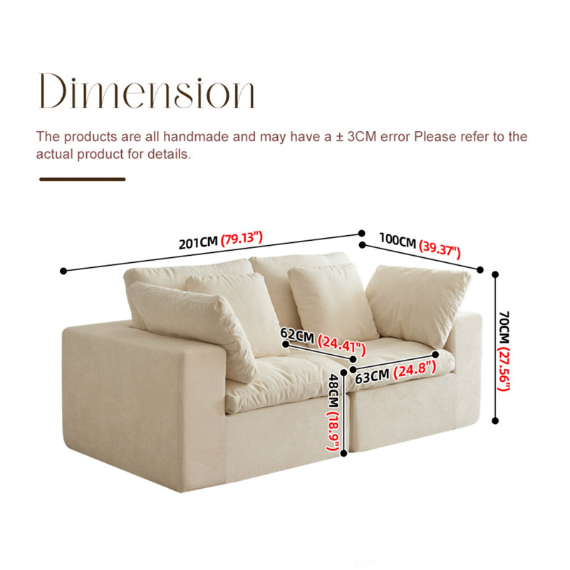 Modular Sectional Sofa, Compressed Sectional Sofa Modern Minimalist Style Corduroy Couch, Sleeper Sofa For Living Room, Bedroom, Comfy Compressed Sofa Couch Space-Efficient Design