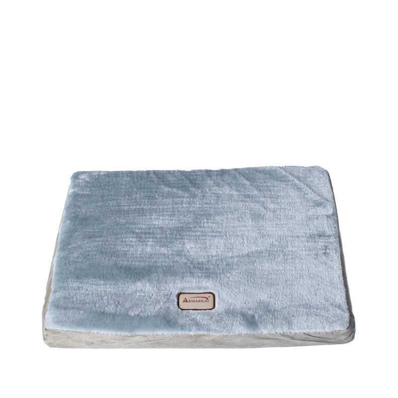 Large Sage Green and Gray Memory Foam Orthopedic Pet Bed