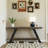 60" Solid Wood Console Table, Narrow Modern Farmhouse Design with Angled Legs for Hallway-Black Color-945948025-967610881