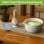 Ensemble 5 pièces de thé matcha japonais vert en céramique - Ensemble de fouet traditionnel en céramique et en bambou avec tamis, cuillère et bol