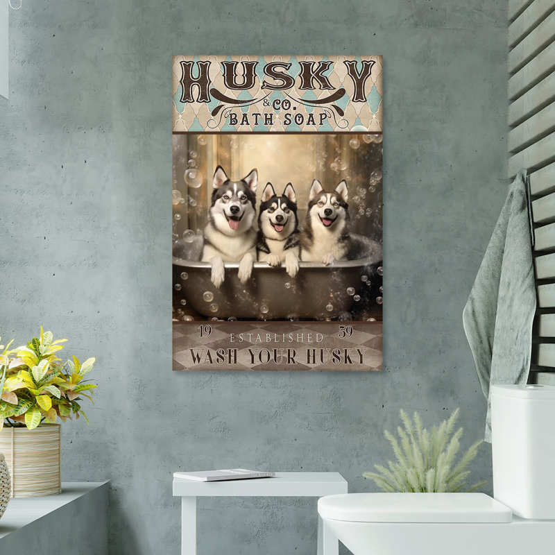 " Husky Bath Soap ", 36" H x 24" W x 1.25" D