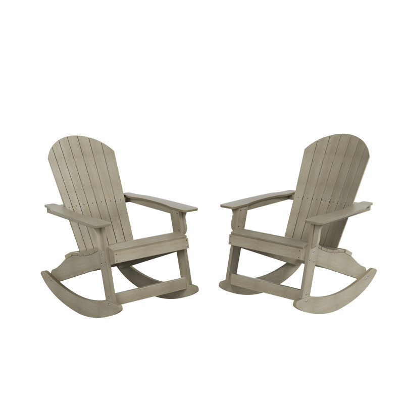 Chaise berçante Arrirack Adirondack pour l'extérieur Arrlo, Gris patiné
