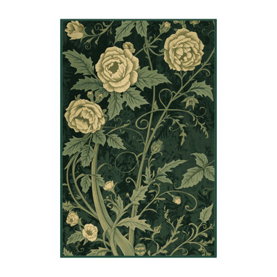Tapis floral doux et moelleux Eilerman