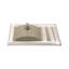 32" X 18" White Rectangular Single Vanity Top With 1 Faucet Hole And Overflow(Sink Only), A Spacious Left Countertop For Maximum Storage Convenience