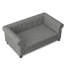 Élégant lit pour chien rectangulaire pour petits et moyens chiens, canapé-lit surélevé durable, canapé pour chien confortable, canapé pour chien en lin moderne et tendance - gris clair-116119307