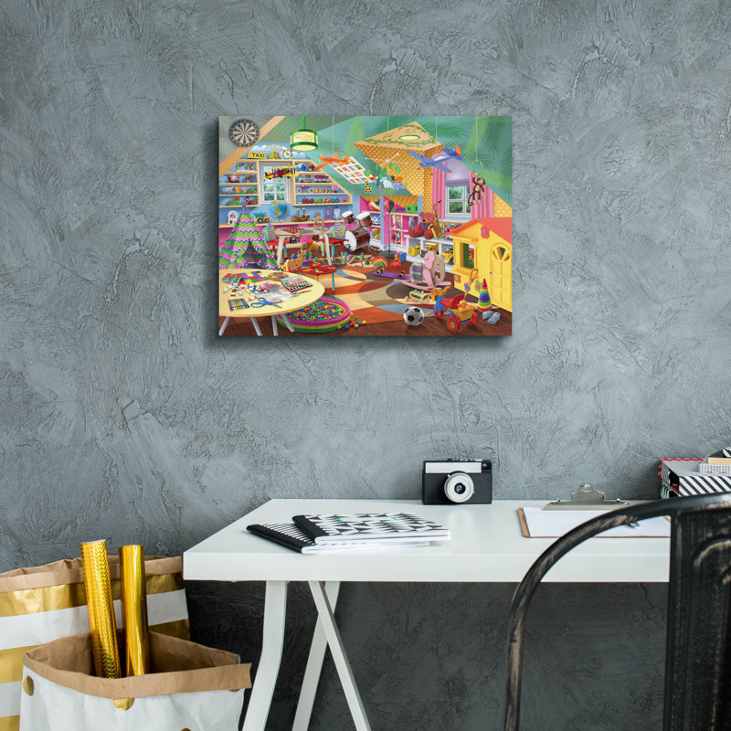 «Lets Play» par Bigelow, illustrations sur toile, H 12 po x l 16 po x P 0,75 po