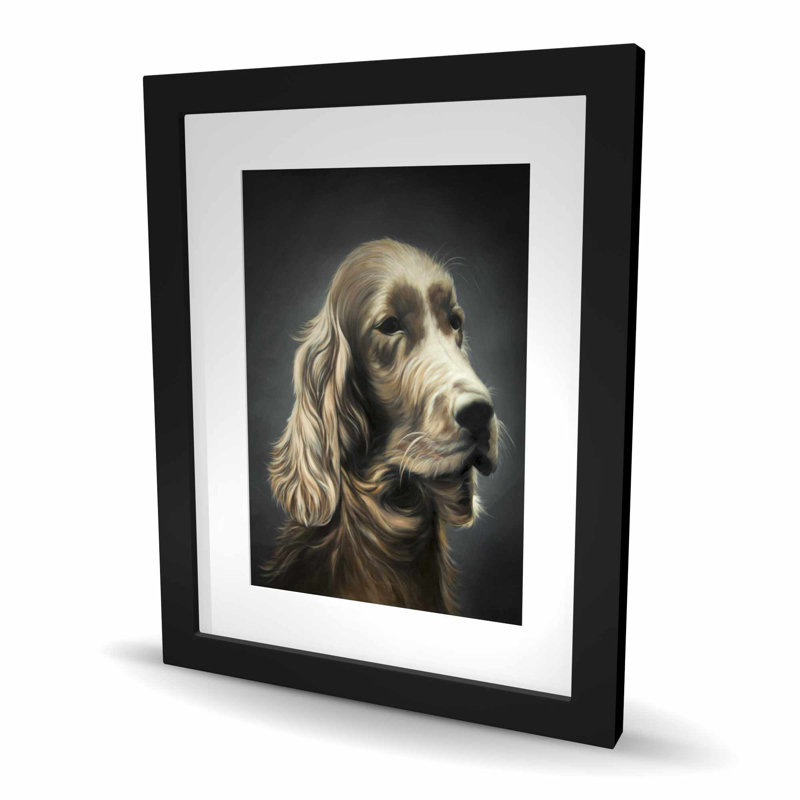 Field Spaniel - Brown Framed Matted Print for Home Decor