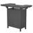 Outdoor Bar Table with Storage and Glass Holder in HDPE – Weather-Resistant Patio Bar Station-1021804683