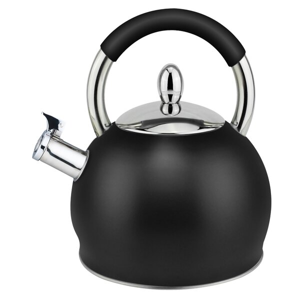OGGI Tea Kettle for Stove Top - 85oz / 2.5lt, Stainless Steel  Kettle with Loud Whistle & Stay-Cool Wood Handle, Ideal Hot Water Kettle  and Water Boiler - Green: Teapots
