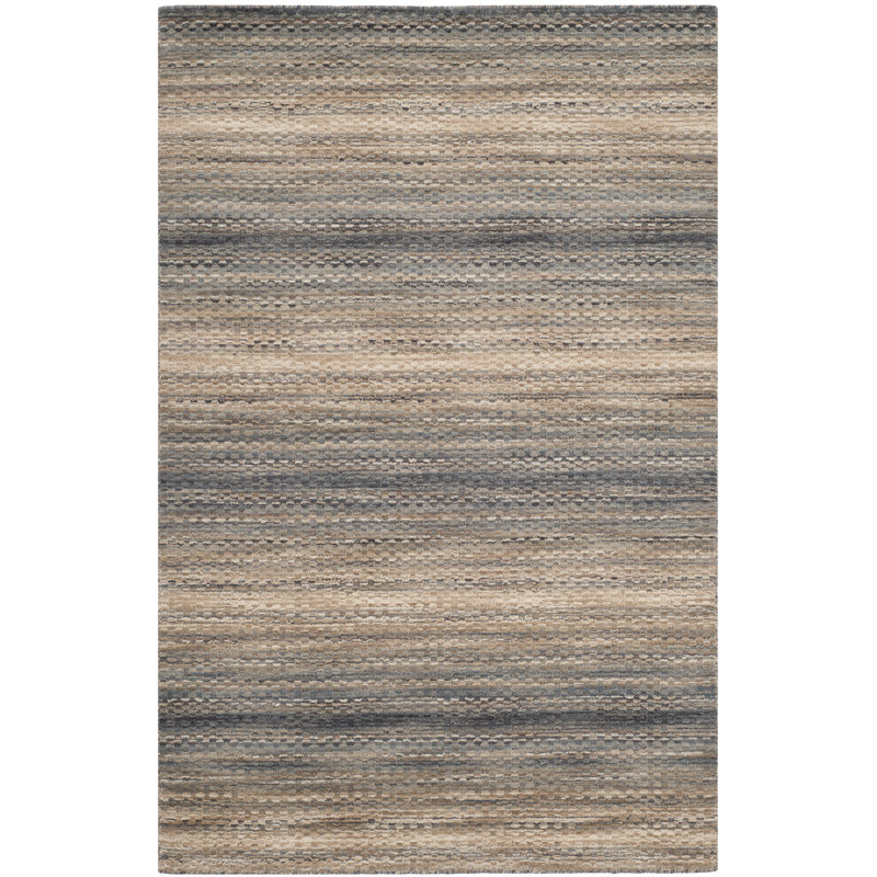 Tapis gris / brun en laine Hossain, Rectangle 2 pi x 3 pi