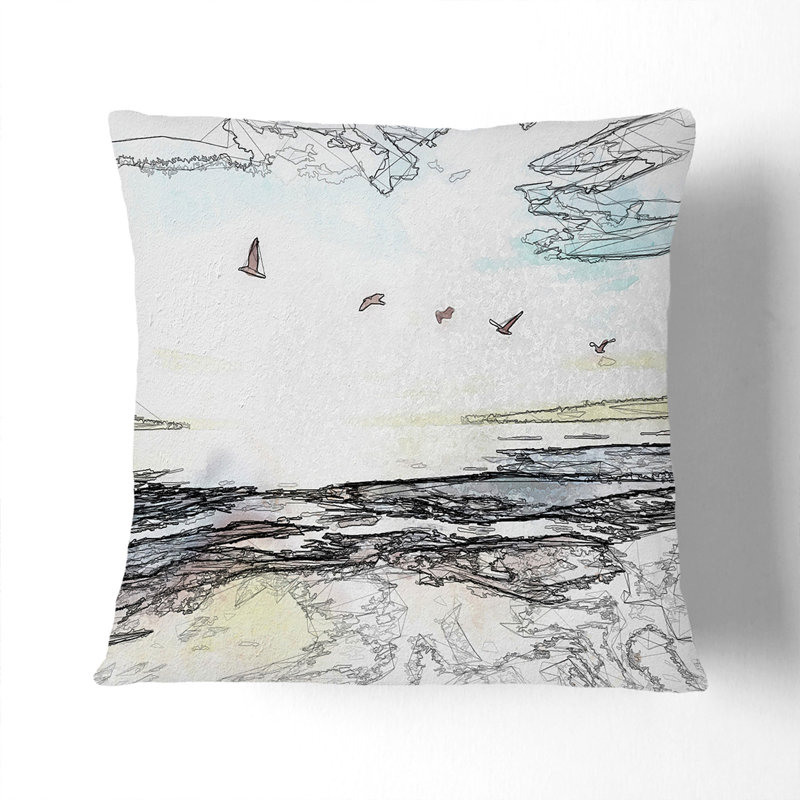 Square Cushion, White, 40cm H x 40cm W x 15cm D