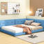 Lit plateforme double tapissier avec hublots, bleu - pour la décoration de la chambre à coucher-1332881307-1332881305