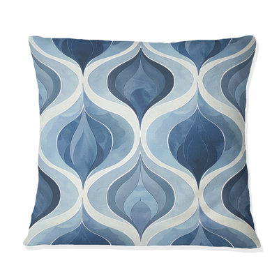 Coussin moderne bleu Ogee Patten III - bleu