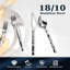 Luxury 20-Piece 18/10 Stainless Steel Flatware Set With Diamond-Cut Pattern, Mirror Polished And Dishwasher Safe