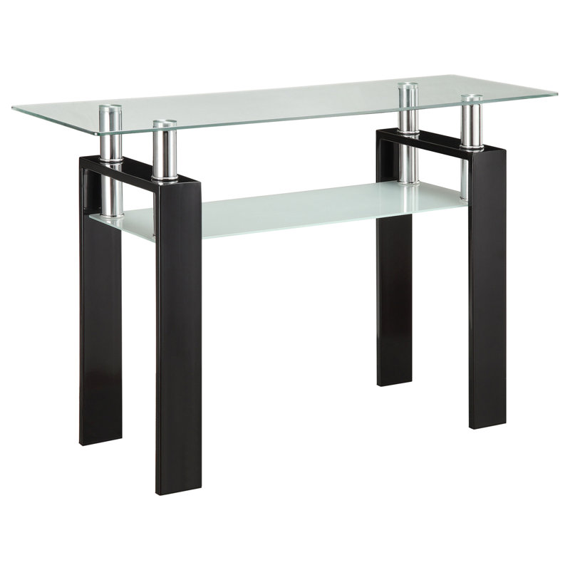Table de canapé à plateau rectangulaire en verre Randall