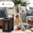 Lifesmart 1500 Watt 5118 BTU Electric High Efficiency Compact Space Heater with Adjustable Thermostat , Remote Included and with Digital Display