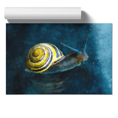 Yellow Snail Painting - Frameless Print