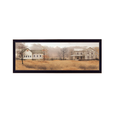 BJ229B-Peaceful Homestead par Billy Jacobs, prêt à accrocher, encadré