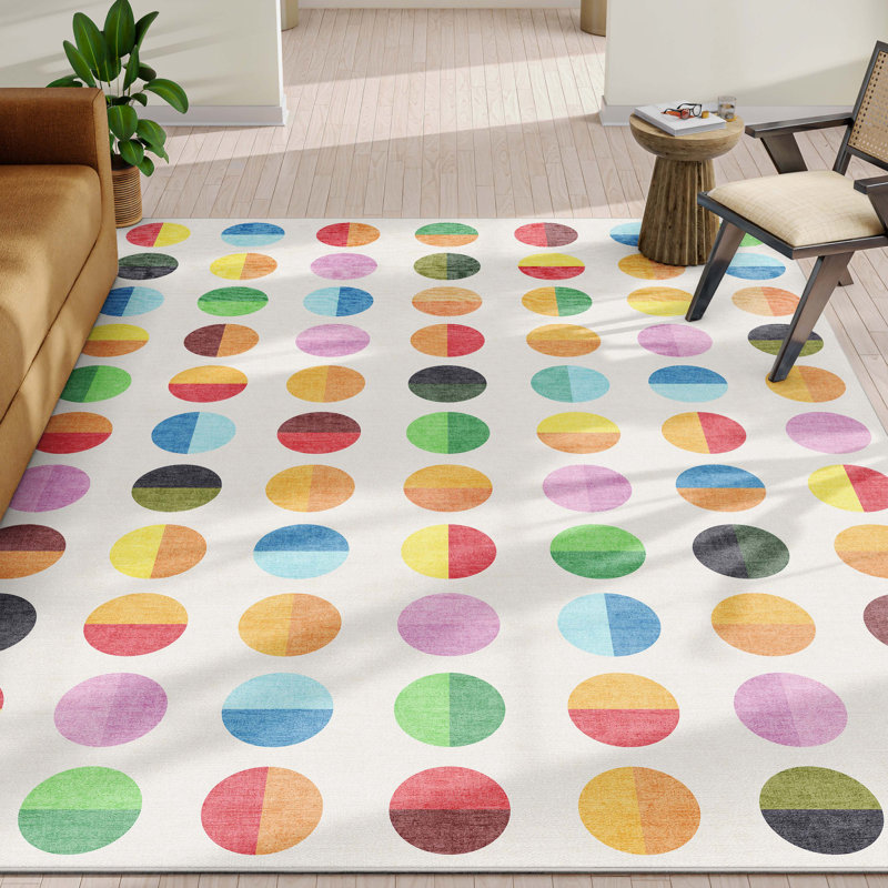 Crayola Bright Multicolor Geometric 9'3" x 12'6" Area Rug