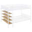 Lit superposé simple au-dessus d'un lit double en métal avec tablettes à 5 niveaux-1575849311
