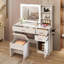 Ameria Dressing Table with Mirror，Modern Makeup Vanity Table Set