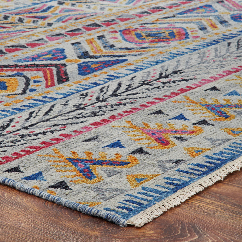 Zahara Hand Knotted Wool Area Rug, Rectangle 12' x 15'