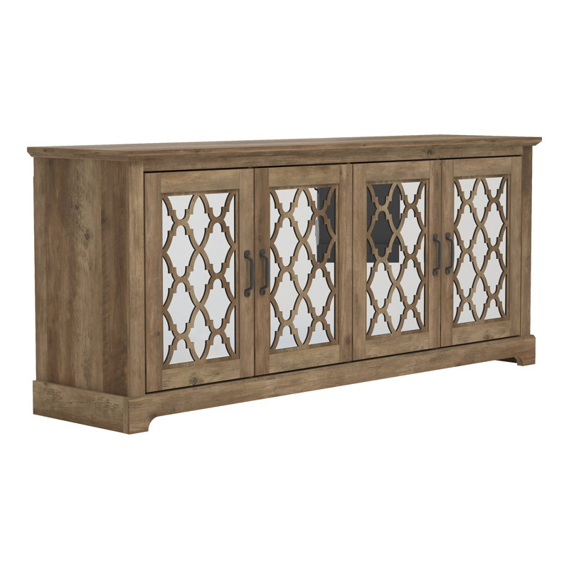 Weddel Basilico Transitional 3-Piece Living Room Storage Set, Knotty Oak