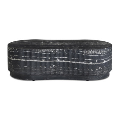 Hades Black Faux Marble Indoor/outdoor Concrete Coffee Table