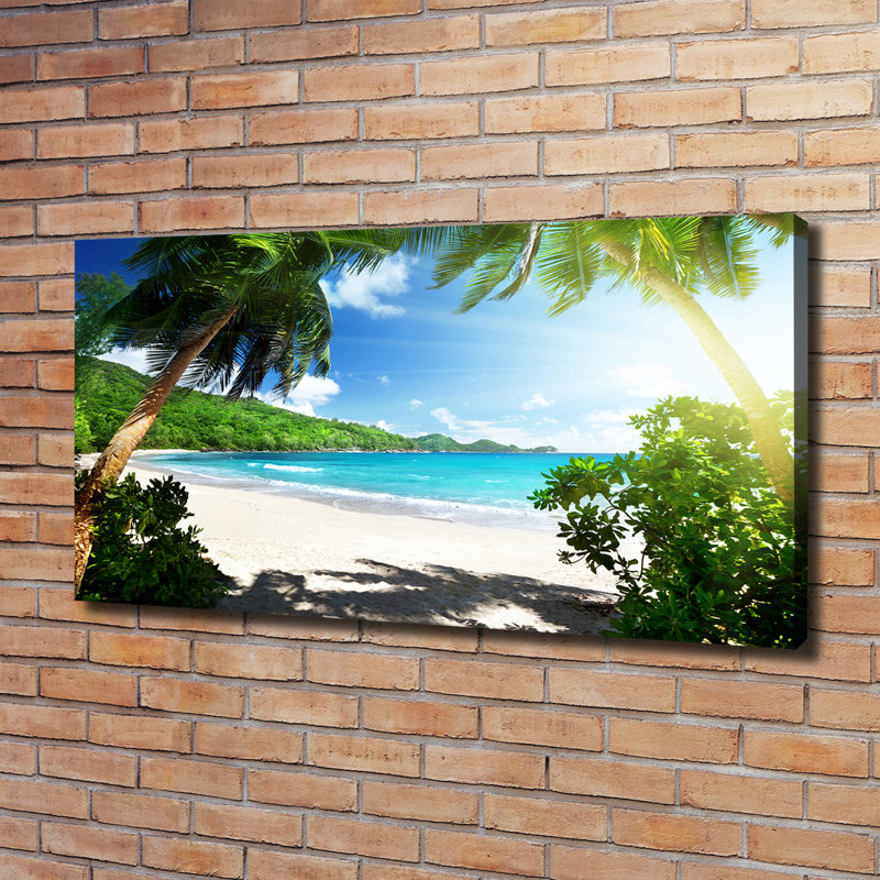 Seychelles Beach - Wrapped Canvas Print