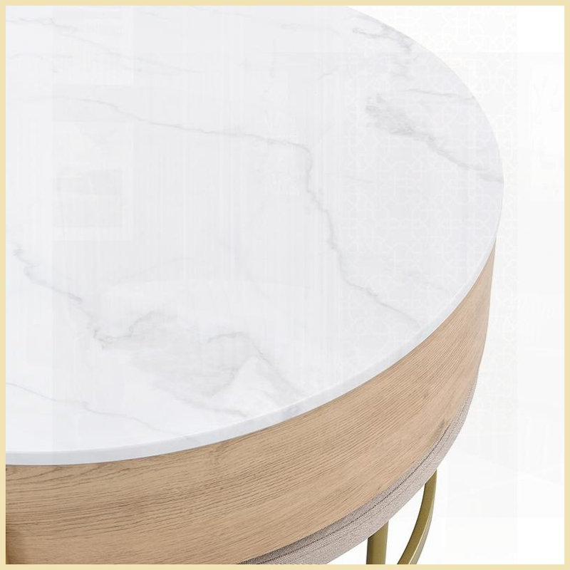Table basse moderne à plateau relevable avec rangement 3 repose-pieds - Centre de table peu encombrant, Noir, Noir