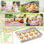 4 Pieces Baking Sheet Pan Tray, Stainless Steel Small Cookie Sheets For Baking,Warp Resistant & Heavy Duty & Rust Free Baking Pans Set