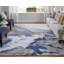 Tapis en polypropylène et polyester à motif abstrait de style industriel Pharrel-394177358