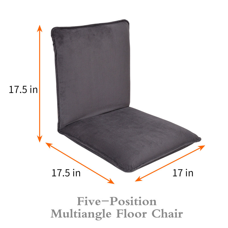 Trule Reclining Floor Game Chair, Dark Gray