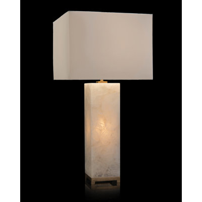 Lampe de table illuminée en calcite