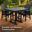 Table de salle à manger pliante carrée 1 pièce Hdpe-486293797