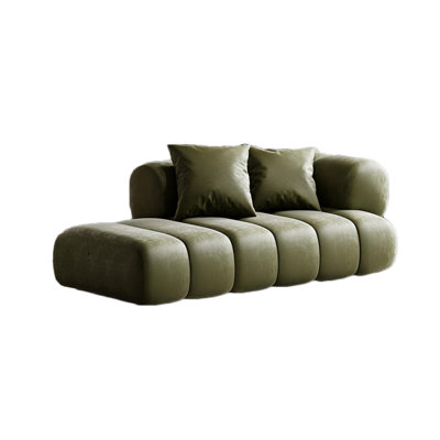 Chaise longue rembourrée à large siège
