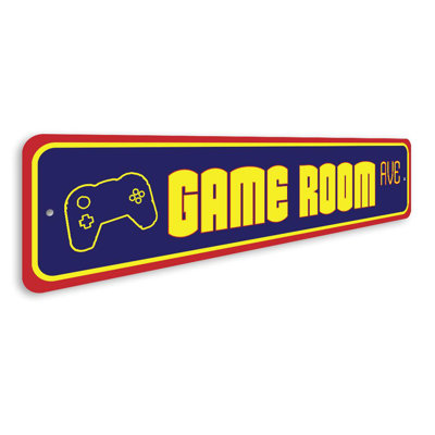 Game Room Street Aluminum Sign