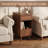 Modern Fluted Nightstand with 2 Drawers, Handleless Bedside Table for Small Spaces