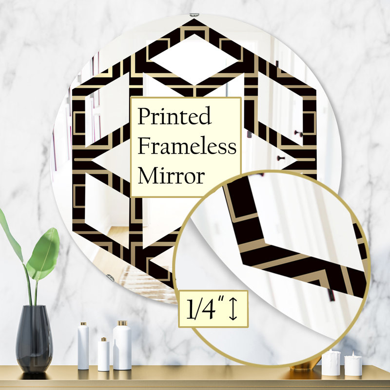 Miroir mural Hexagon Star Luxury Geometrics, H 31,5 po x l po