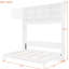 Lit mural blanc de taille grand, avec un grand espace de rangement, un système de rangement lisse et une capacité de 600 lb de rayures blanches, grand matelas de 6 à 8 pouces