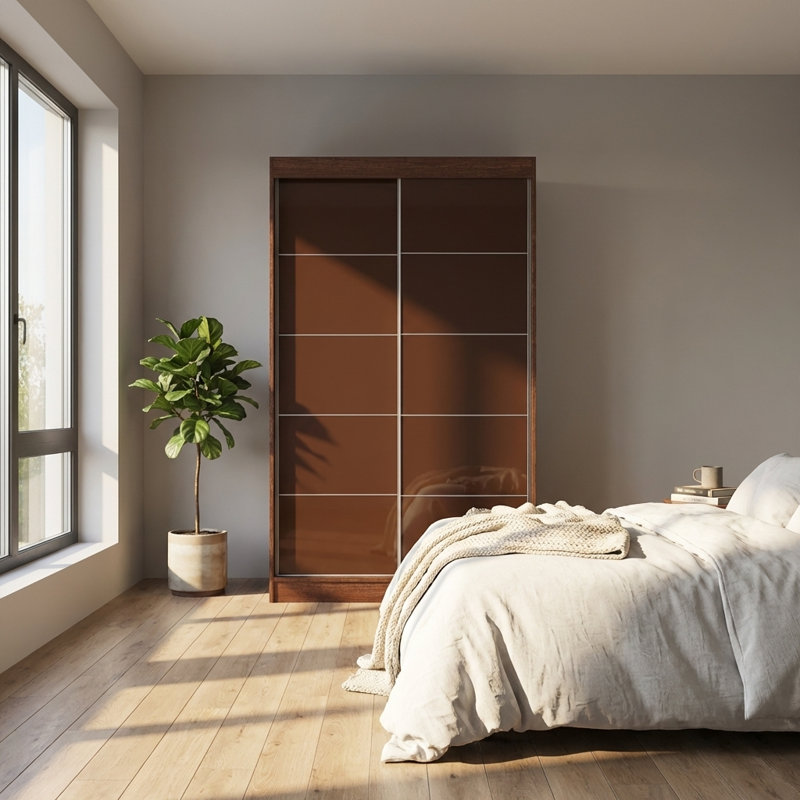 Armoire Charlisha, H 80 po x l 47 po x P 25,5 po, Brun